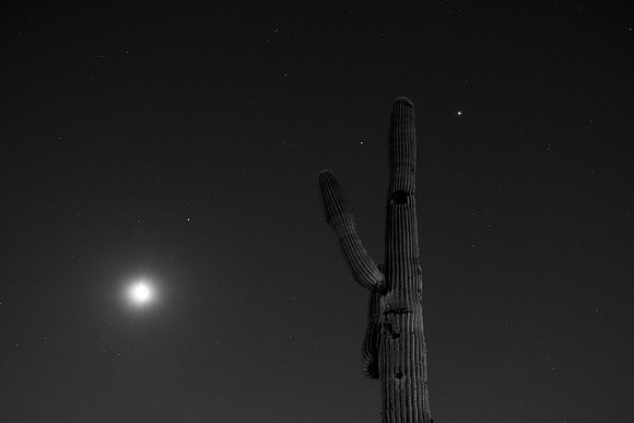107 - Saguaro and Moon and Planets